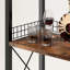 Corner Unit Wine Bottle & Glass Rack Brown