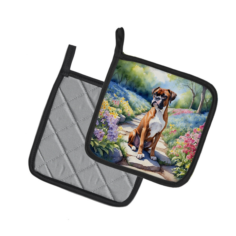Caroline's Treasures Floral Polyester Potholder Set