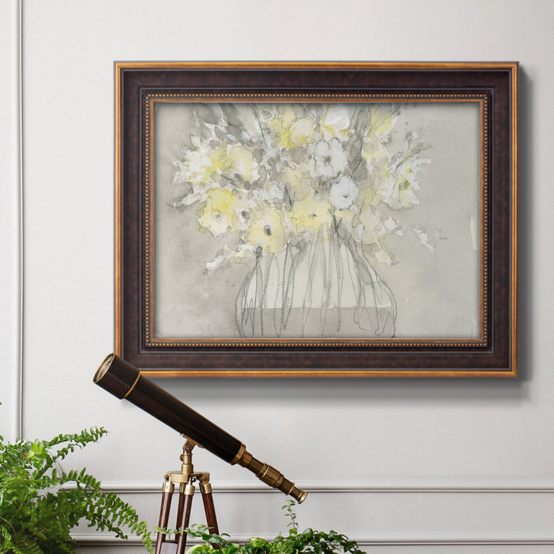 «Vintage Blossoms II», peinture sur toile encadrée, H 21 po x l 25 po x P 2,5 po