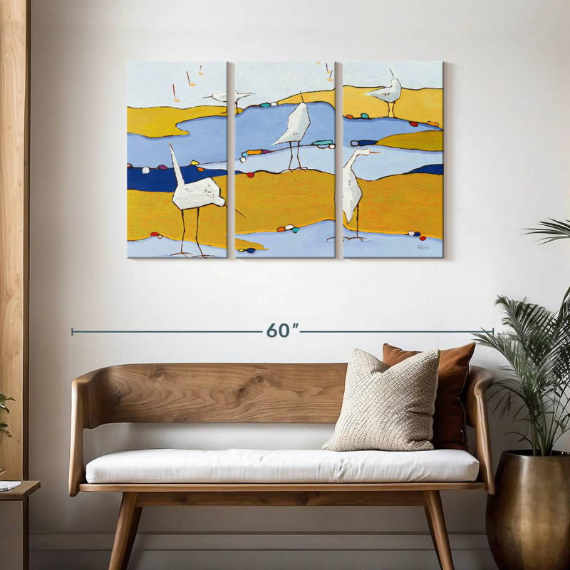 Brampt Marsh Egrets, 28" H x 45" W