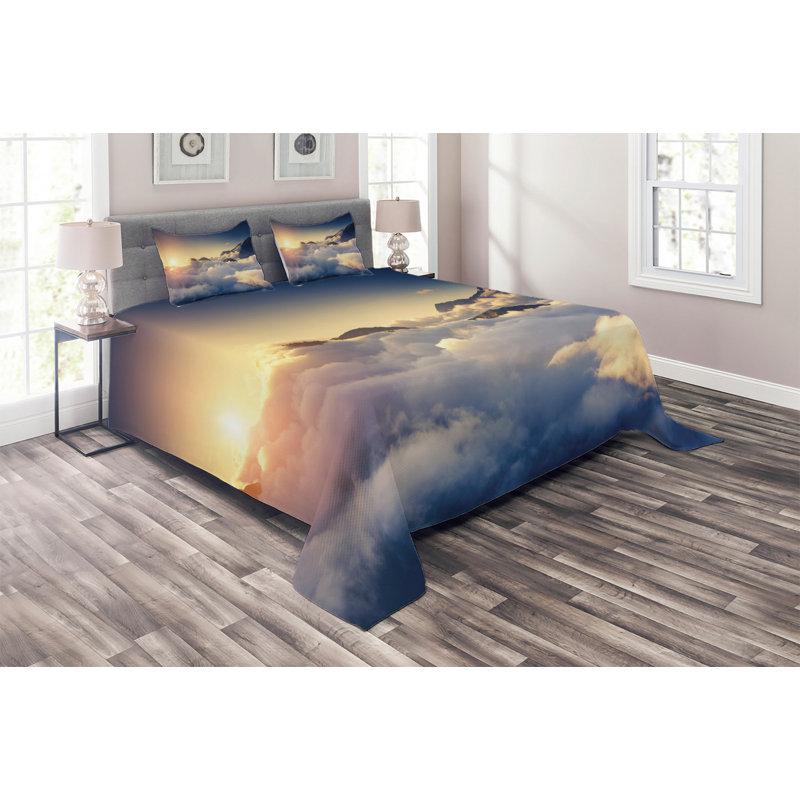 Landscape Modern & Contemporary Coverlet, Queen Bedspread + 2 Shams