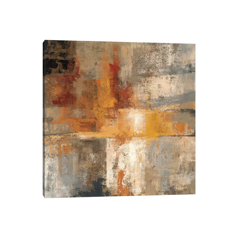 Silver And Amber Crop by Silvia Vassileva - Wrapped Canvas Painting, 66.04 cm H x 66.04 cm W x 3.175 cm D