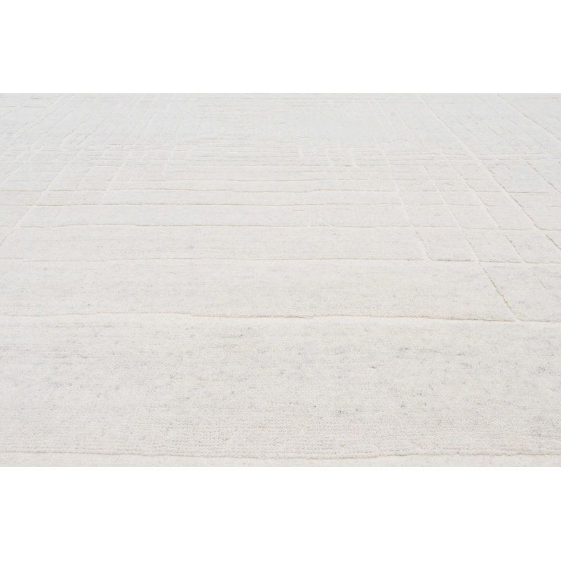 Contemporary, Stuart Street Collection Hand Knotted Wool Area Rug in White