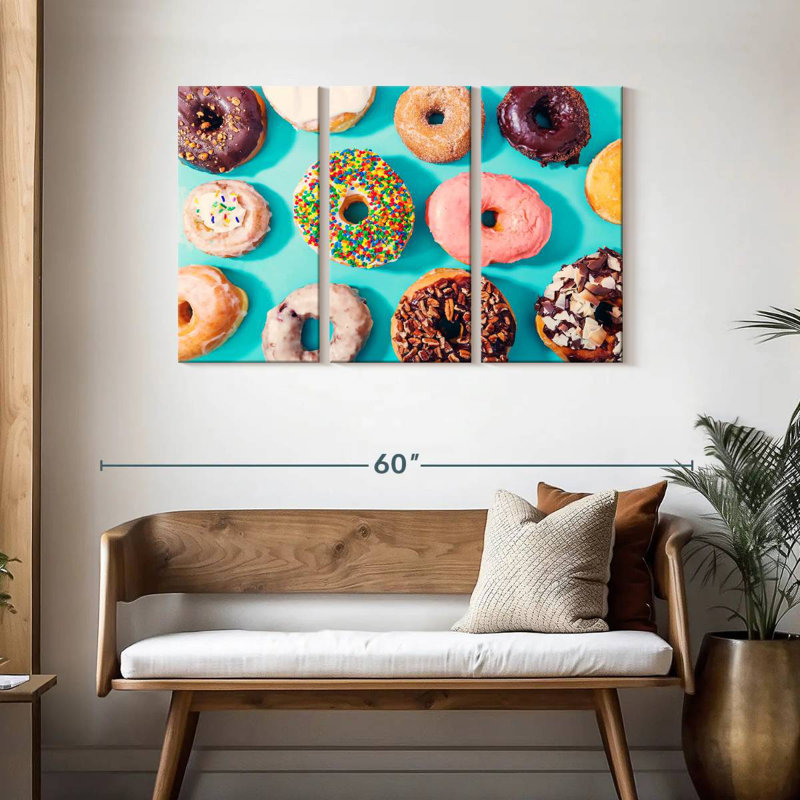 Yarlin Donuts sur sarcelle, H 28 po x l 45 po