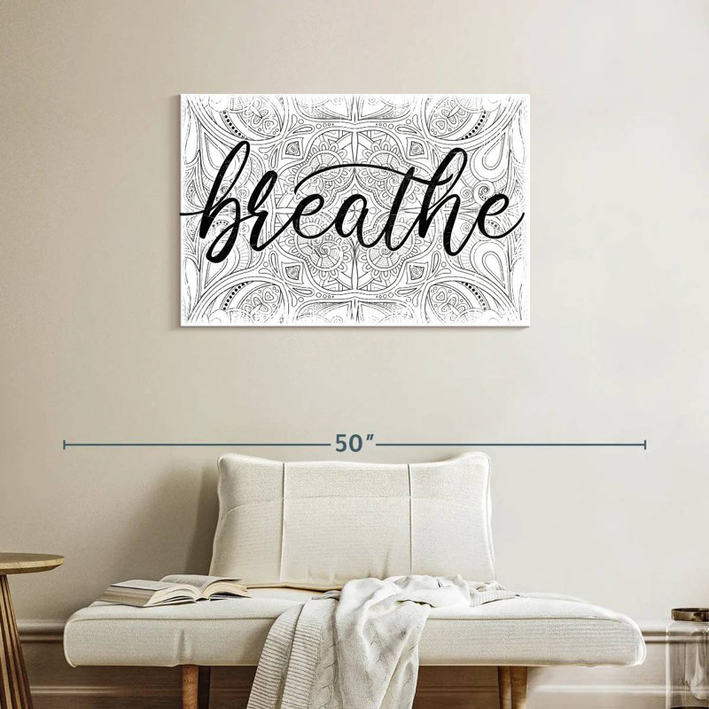 'Breathe Zen Pattern, 24" H x 36" W