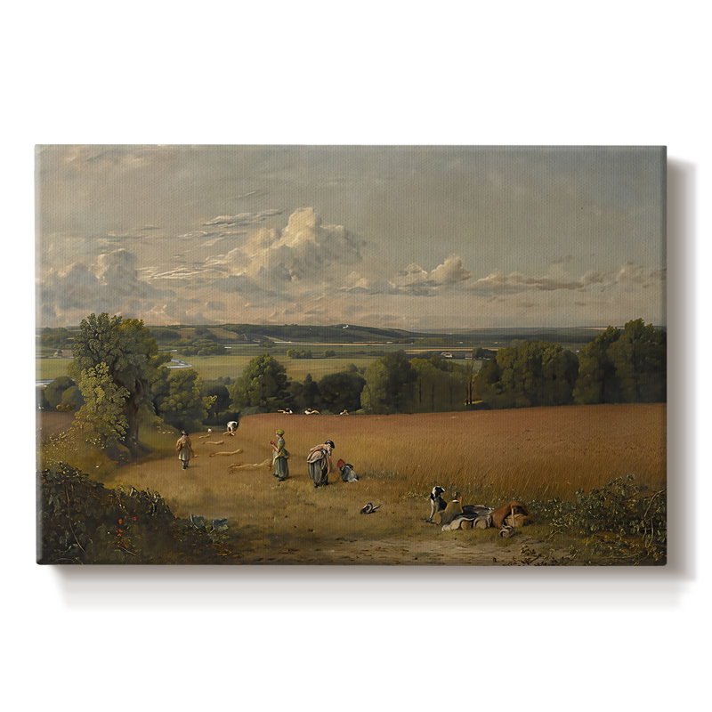 A Wheatfield-John Constable-Gallery, toile tendue-1816, 12x18