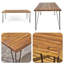 Ensemble repas d'extérieur 7 pièces pour 6 personnes | Table en acacia et chaises en rotin | Ensemble de patio moderne pour recevoir dans la cour arrière