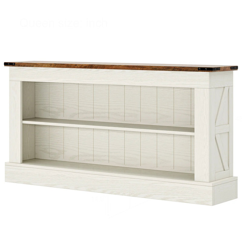 Spacious Console Table, Brown/White