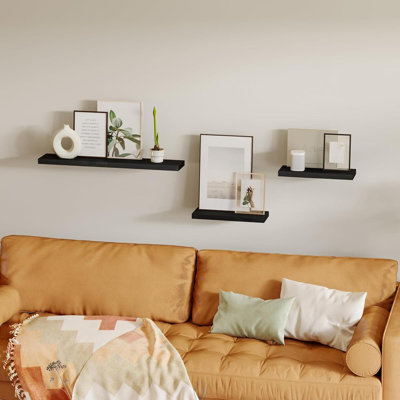 Floating Shelves For Wall, Wall Mounted Rustic Wood Shelves For Bathroom, Living Room, Bedroom And Kitchen, Wall Shelves For Storage,Books,Room Decor