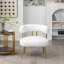 Upholstered Faux Fur Barrel Chair-535795945