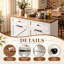 Armoire à poubelle double basculante de 38 litres (10 gallons) pour cuisine, style ferme, blanche.
