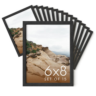 Cadre photo en bois - ensemble de 15