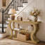 Table console 55 po, tables d'entrée de style campagnard avec rangement à 3 niveaux