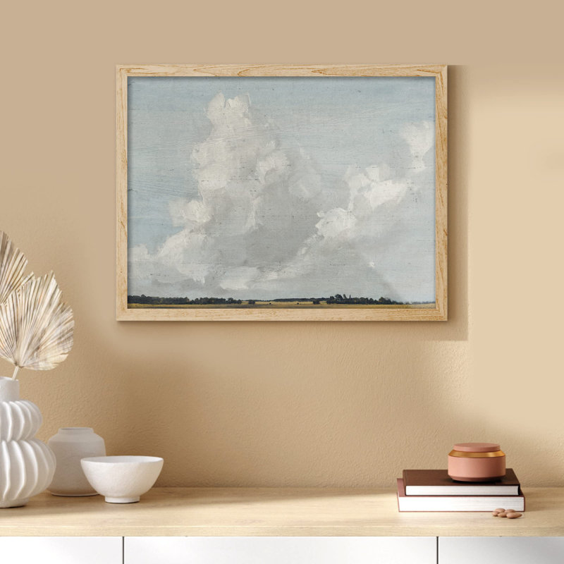 «Pastel Storm Cloud Landscape» sur papier, Naturel, H 12 po x l 16 po