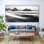 «Natural Tree Landscape», reproduction d'art sur toile, montagne et forêt, noir et blanc