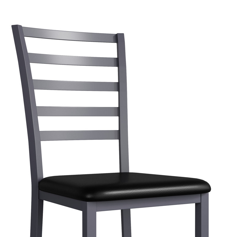 4 chaises de salle à manger avec structure en acier soudées - 5 pièces