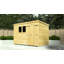 14ft x 8ft Pent Shed - Double Door with Windows