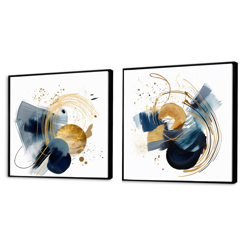 «Cristal» 2 pièces - Cristal, Cadre noir, H 30 po x l 61 po