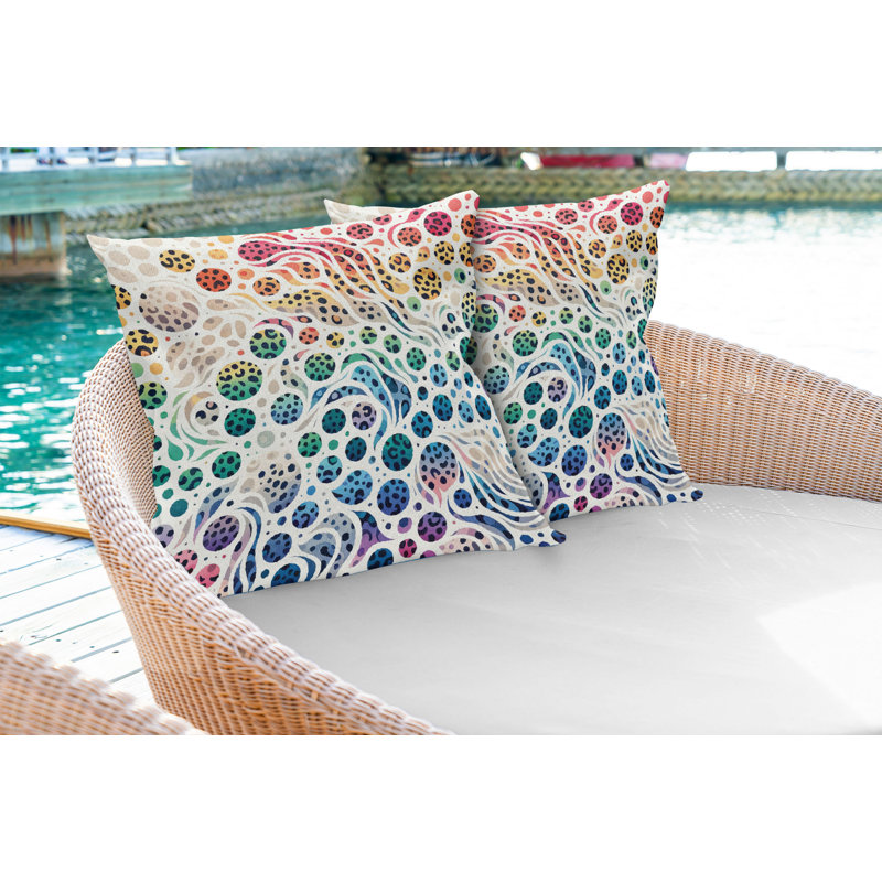 Ensemble de 2 housses de coussin Ambesonne, H 20 po x l 20 po, Carré
