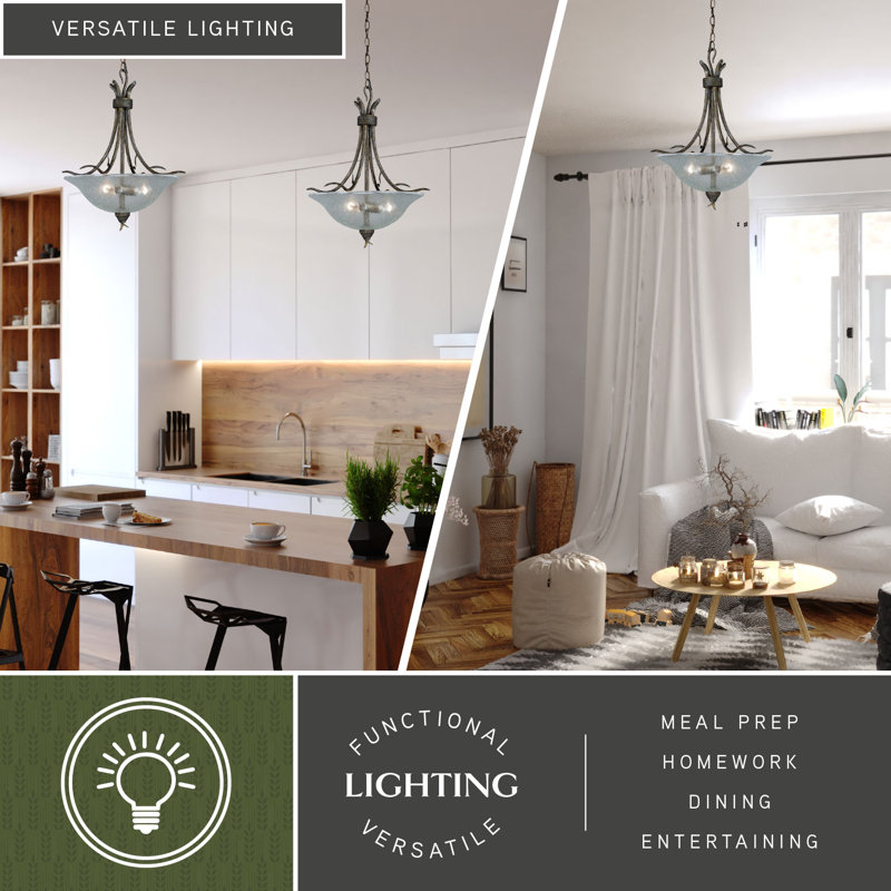Luminaire suspendu bol 3 lumières unique Polzin