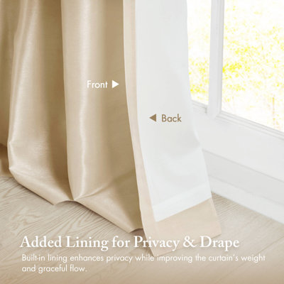 Karlita Faux Silk Room Darkening Twist Tab Single Curtain Panel