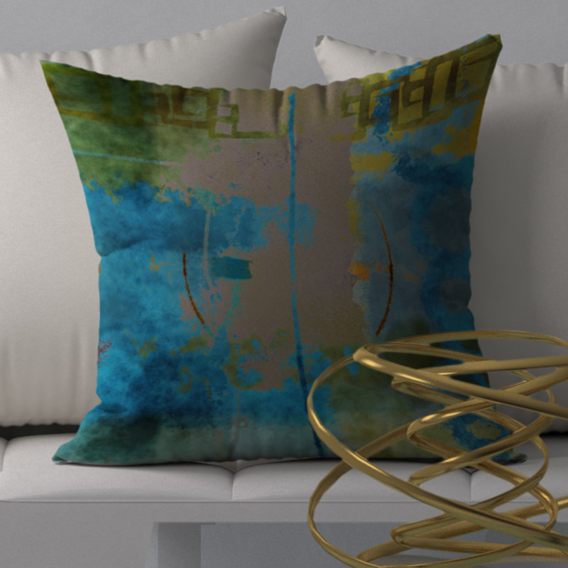 Abstract Throw Pillow, 20 po X 20 po