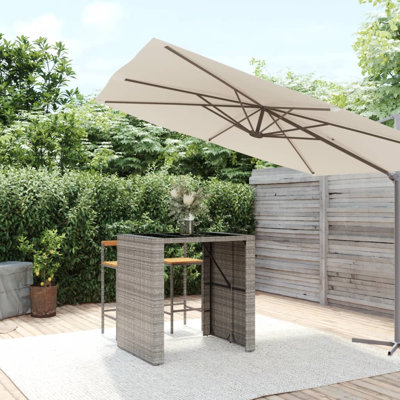Lavel Rectangular Metal Outdoor Bar Table , cm W 80cm cm D