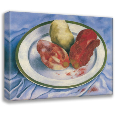 «Tunas» (Nature morte avec des figues de barbarie) par Frida Kahlo, toile tendue avec châssis