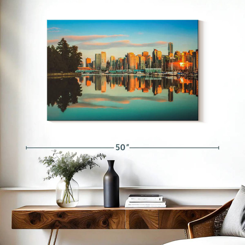 Vanna Vancouver Sunset Skyline, H 26 po x l 39 po