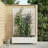 6 ft. H x 4 ft. W Metal Planter Box privacy screen Garden Bed with Trellis and Wheels - White-1324194341