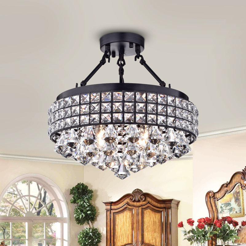 Braymer Glass Semi Flush Mount