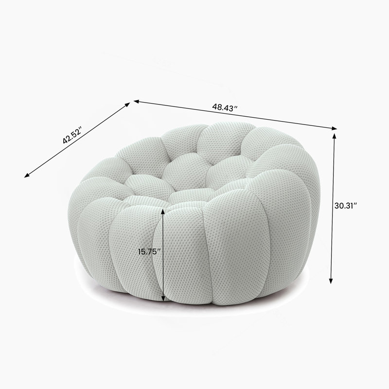 Bubble Modular Sofa Single Seat Light-Grey, Light Gray