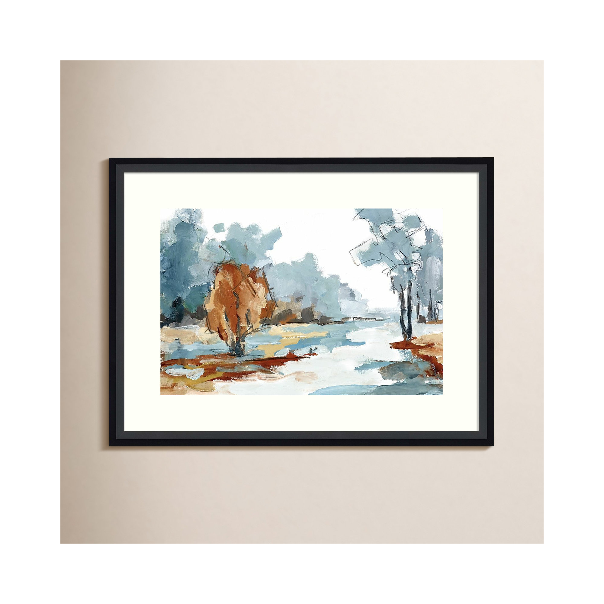 Backroads VI by Jacqueline Ellens, Black Framed Paper, 31" H x 43" W