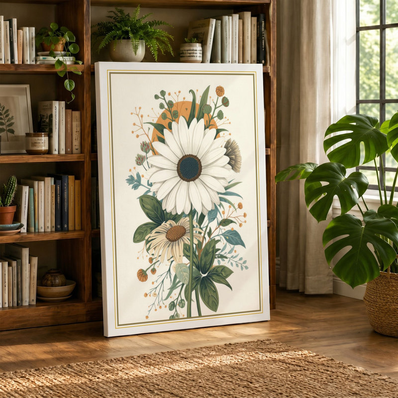 Study in Bloom Botanical - Wrapped Canvas, 24x16 - 61.0 x 40.6 cm, Black Border