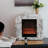 43.31" Smoky Gray Imitation  Marble Landscape Heat Electric Fireplace
