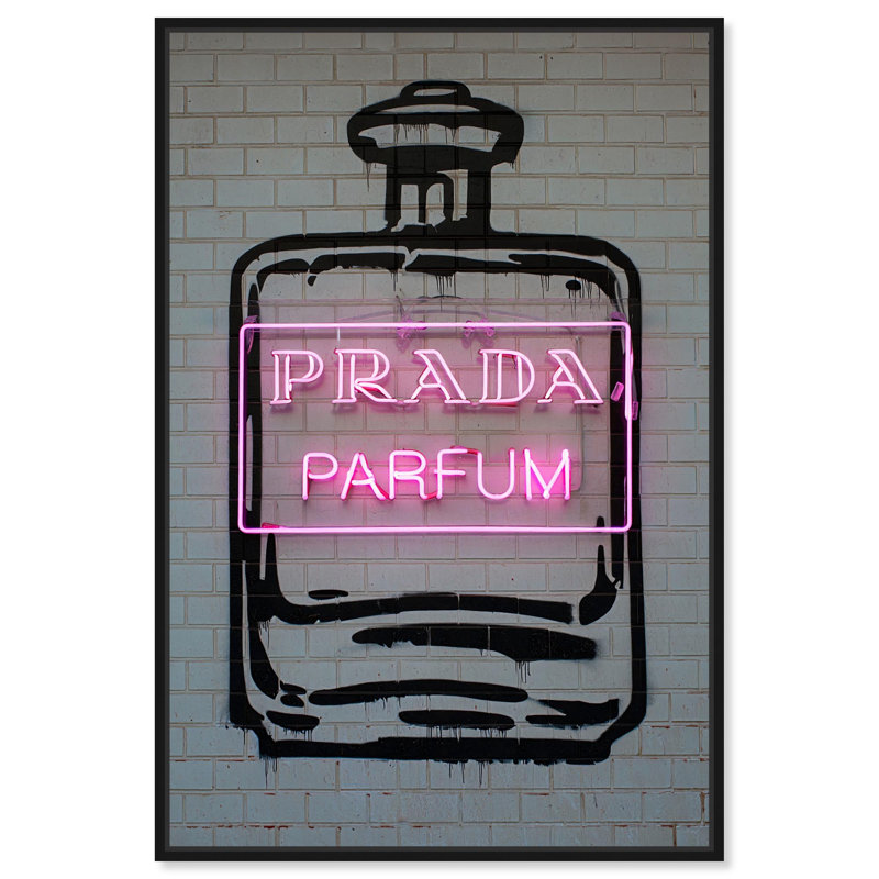 Art mural sur toile, "Fragrance Frame", Structure noire, H 16 po x l 11 po