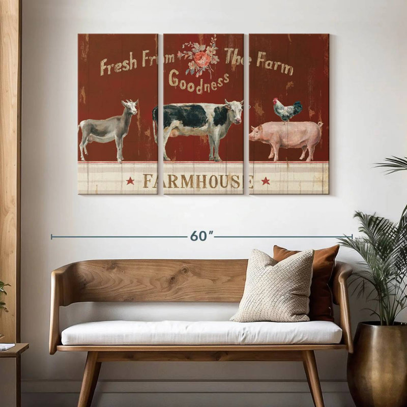 Kema Farm Patchwork II Wall Sign, 32" H x 50" W
