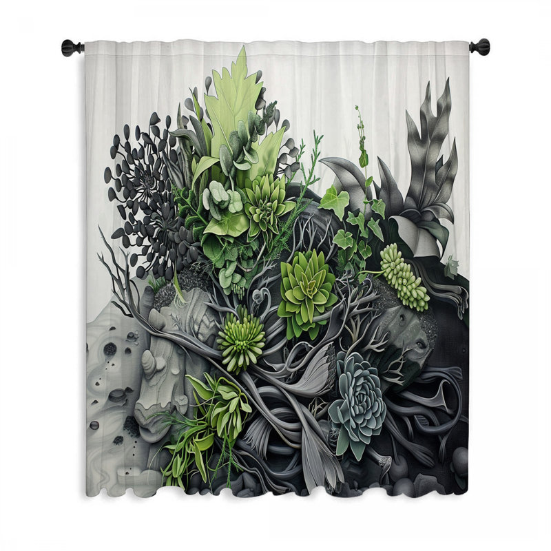 Rideau transparent en polyester Rhoman, L 50 po x L 84 po