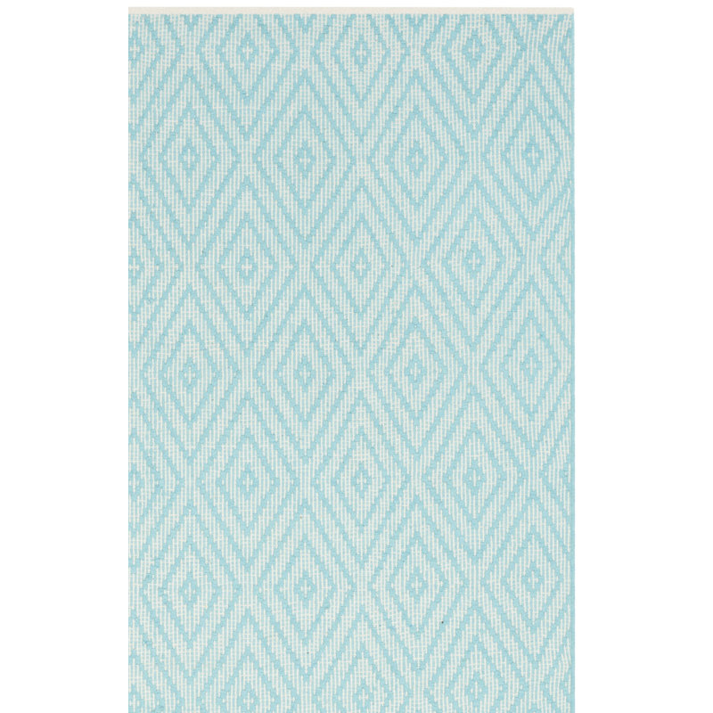 Haqeem Hand Woven Cotton Geometric Rug, Rectangle 2'6" x 4'