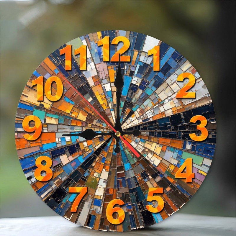Horloge colorée hippocampe