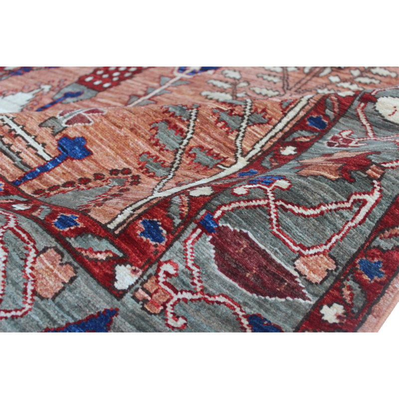 One-of-a-Kind Rectangle 4'3" x 6' Hand Knotted Area Rug