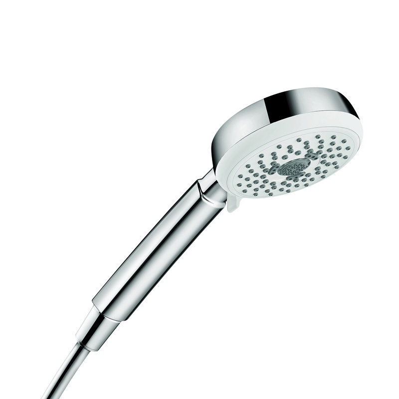 Pomme de douche Crometta 100 Vario-Jet, Blanc / Chrome, 2.0 GPM