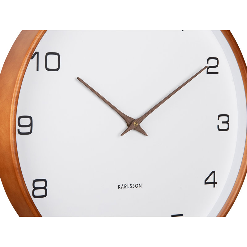 Plywood Wall Clock, White
