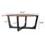 Table basse en bois massif, brun et noir