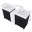 Meuble-lavabo autoportant avec lavabo en résine et armoires de rangement, avec porte à fermeture douce, ensemble KD-1740360222