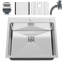 Évier en métal 22L x 25W