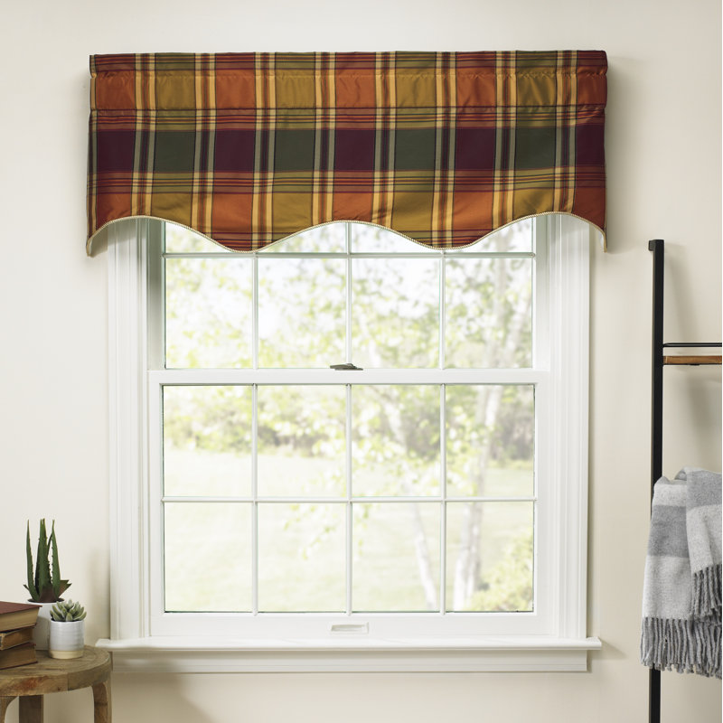 Aneela Plaid Window Valance