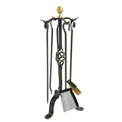 Emrys Piece Iron Fireplace Tool Set