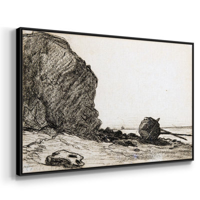 «Barque On The Sand Near Sainte», reproduction d'art sur toile
