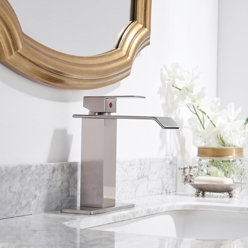 Robinet pour salle de bain à un trou Almeta, Chrome, Oui